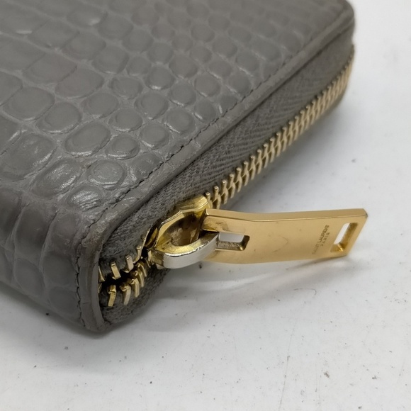 Saint Laurent Long Wallet Gray Leather - Picture 9 of 9